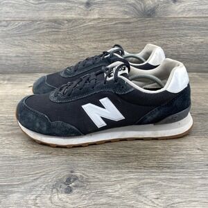 New Balance ML515 Men's Black White Suede Mesh Athletic Sneakers Size 8.5